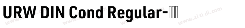 URW DIN Cond Regular字体转换